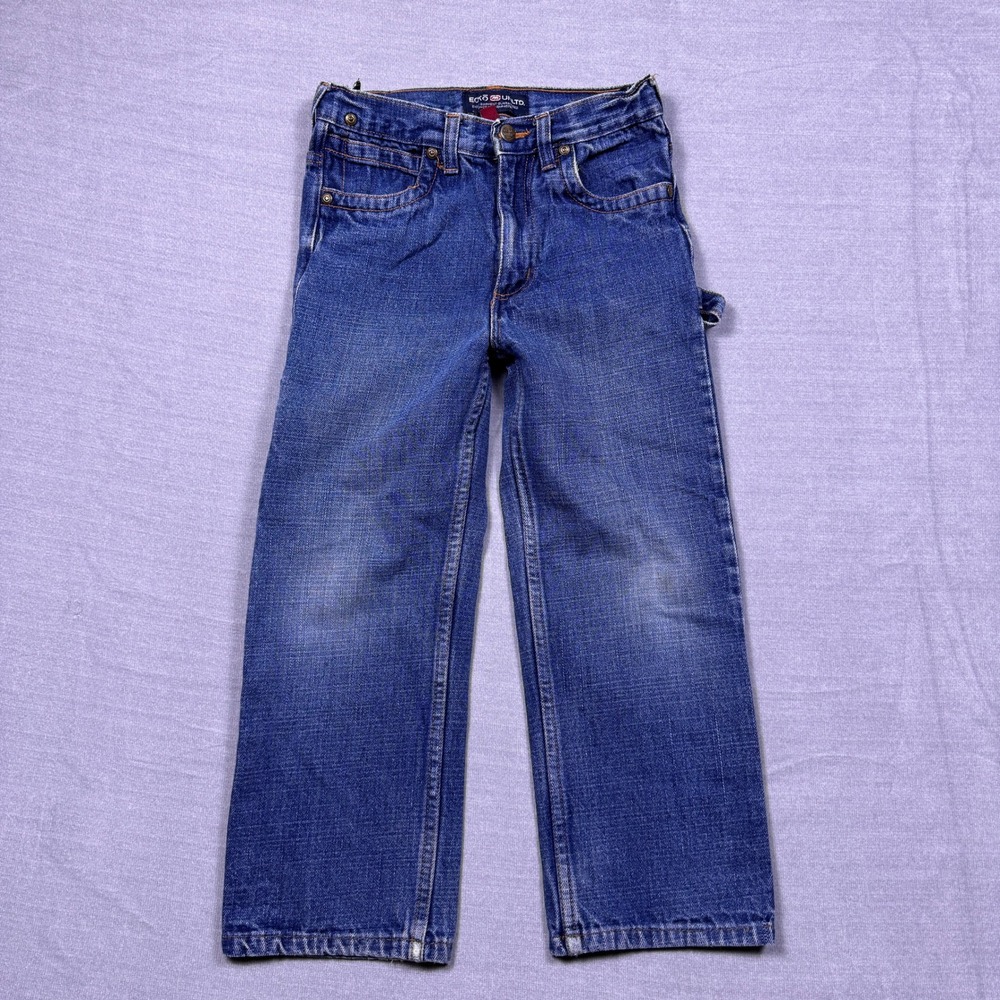 Ecko Unltd Boys‎ Size 6 Blue Denim Carpenter Jeans Adjustable Waist
